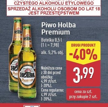 Piwo Holba premium promocja