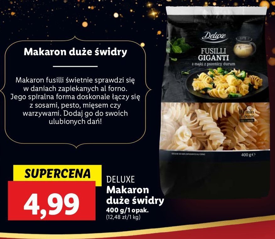 Makaron fusilli giganti Deluxe promocja