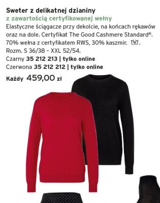 Sweter z delikatnej dzianiny promocja w Tchibo