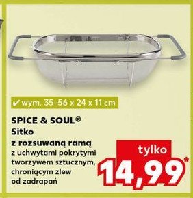 Sitko na zlewozmywak 35-56 x 24 x 11 cm Spice&soul promocja w Kaufland