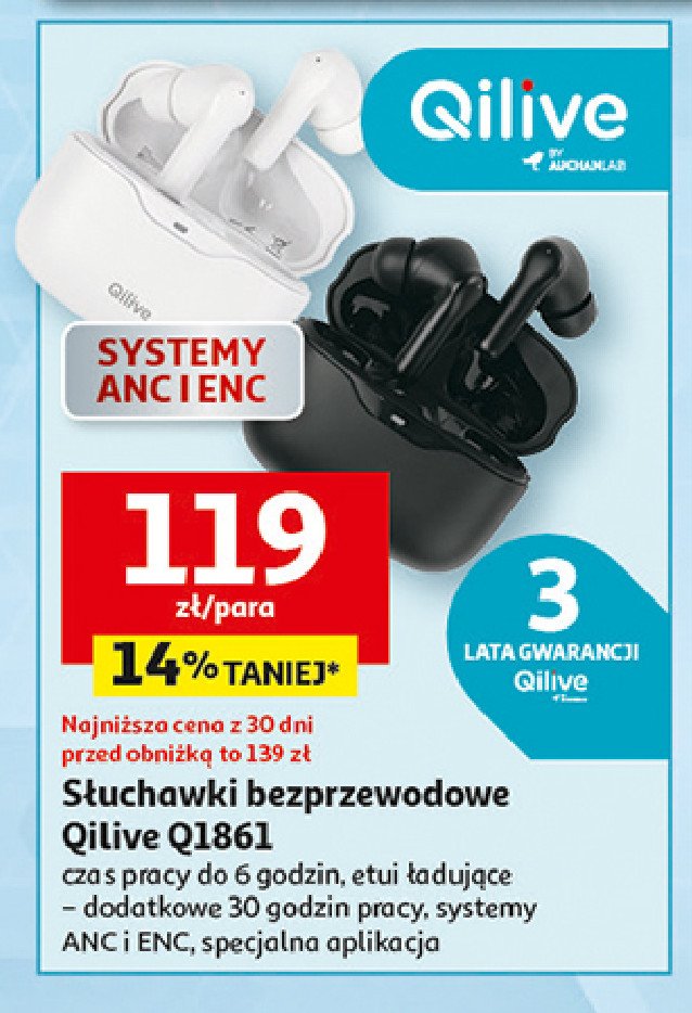 Słuchawki bezprzewodowe q1861 Qilive promocja