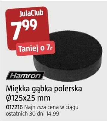 Miękka gąbka polerska Hamron Ø125x25 mm promocja w Jula