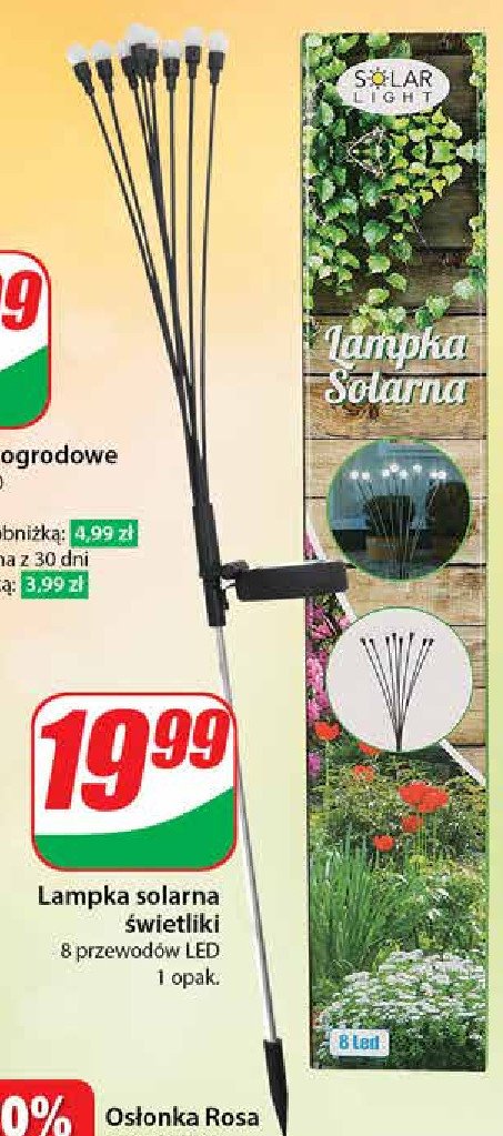 Lampa solarna 艣wietliki 70 cm promocja