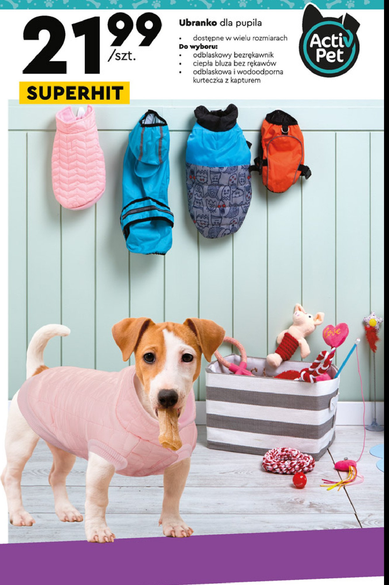 Ubranko dla psa odblaskowy bezr臋kawnik Activ pet promocja
