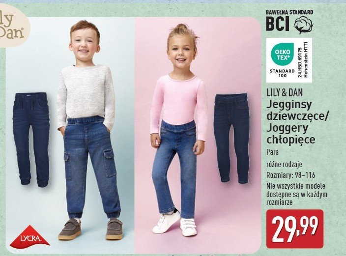 Joggery dziecięce 122-158 Lily & dan promocja w Aldi