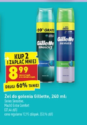 Żel do golenia extra comfort Gillette mach3 promocja
