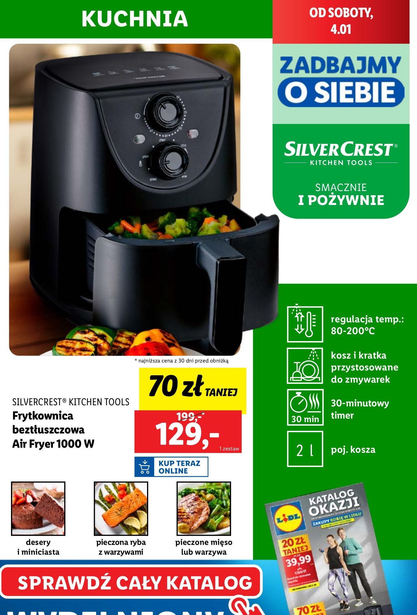 Frytkownica beztłuszczowa 1000 w Silvercrest promocja