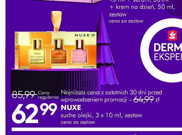 Zestaw miniolejków Nuxe huile prodigieuse promocja w Super-Pharm