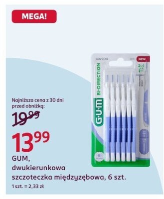 Szczoteczka dwukierunkowa międzyzębowa promocja w Rossmann