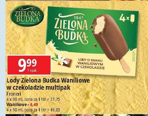 Lody czekoladowe Zielona budka promocja