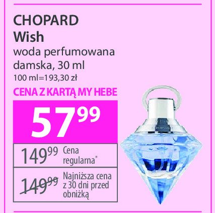 Woda perfumowana Chopard wish promocja