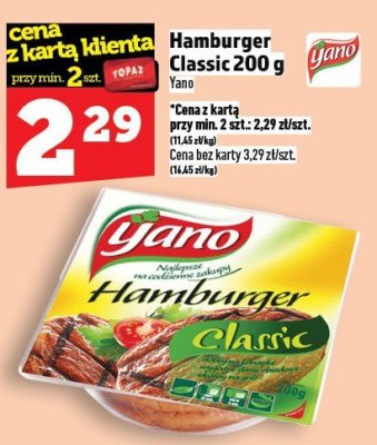 Hamburger Classic Yano 200 g promocja w TOPAZ