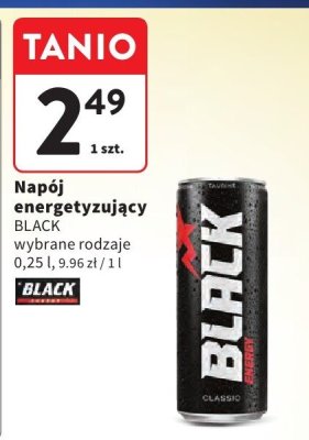 Napój energetyzujący BLACK promocja w Intermarche
