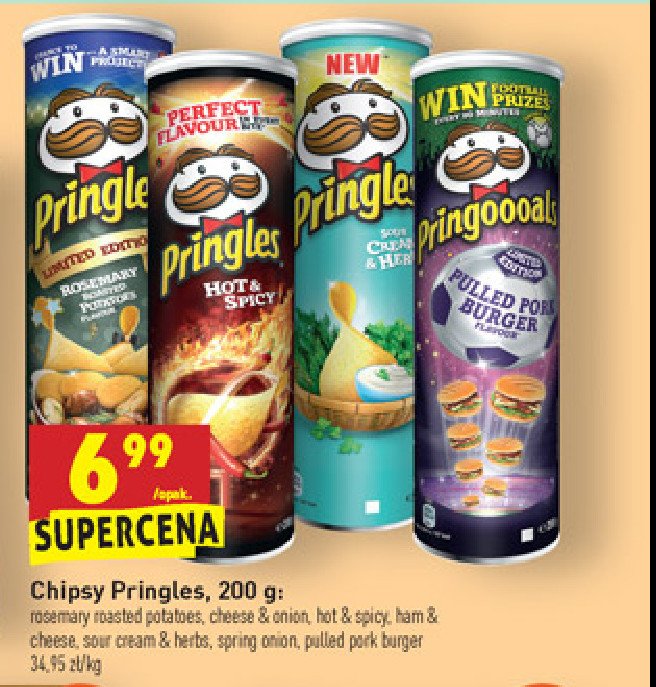 Chipsy pulled pork burger Pringles promocja