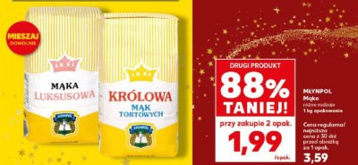 Mąka różne rodzaje 1 kg MŁYNPOL promocja w Kaufland