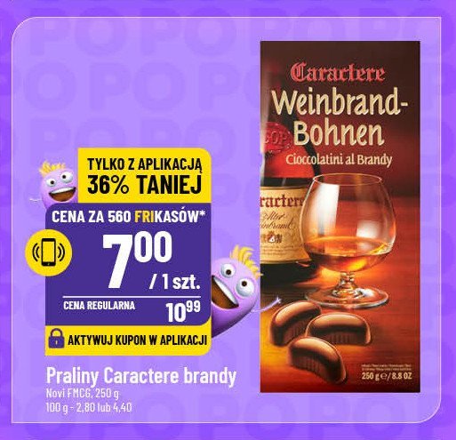 Praliny z brandy Caractere promocja w POLOmarket