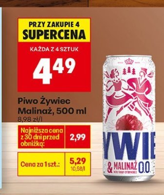 Piwo Żywiec Malinaż, 500 ml promocja w Biedronka