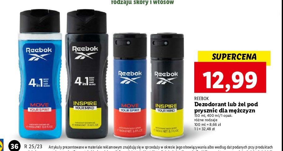 Dezodorant Reebok inspire your mind promocja