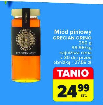 Miód piniowy ORINO promocja