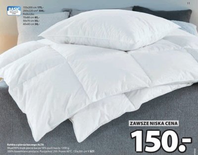 Kołdra z pierza kaczego ALTA promocja w Jysk