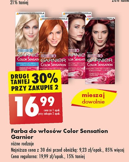 Farba do włosów 6.35 jasny kasztan Garnier color senstation promocja