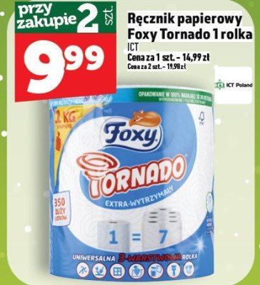Ręcznik papierowy Foxy Tornado 1 rolka promocja w TOPAZ