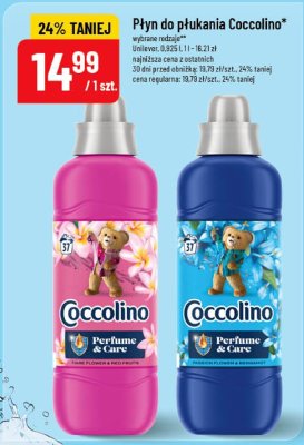 Płyn do płukania Coccolino wybrane rodzaje Unilever, 0.925 l - 1 l promocja w POLOmarket