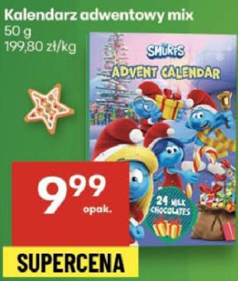 Kalendarz adwentowy mix Smurfs promocja w Delikatesy Centrum