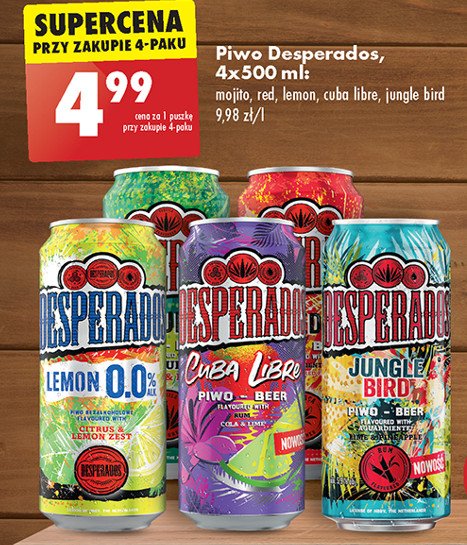 Piwo Desperados lemon 0.0% promocja