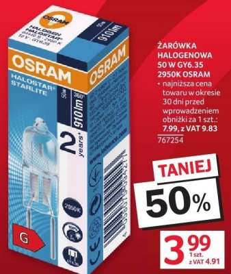 Żarówka halogenowa 50 W GY6.35 2950K OSRAM promocja w Selgros