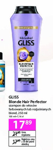 Szampon do włosów Gliss kur blonde hair perfector promocja