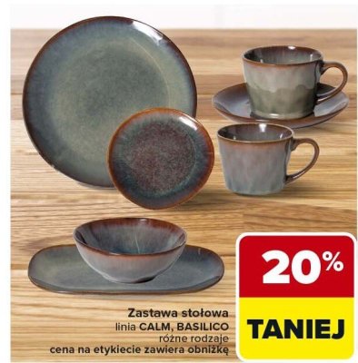 Zastawa stołowa linia CALM, BASILICO różne rodzaje promocja w Carrefour
