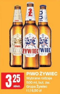 Piwo Żywiec wybrane rodzaje promocja w Chorten