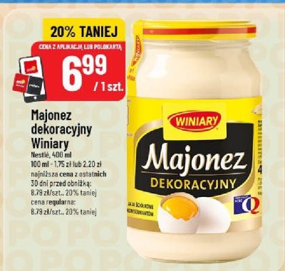 Majonez dekoracyjny Winiary promocja w POLOmarket