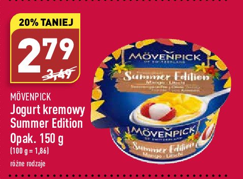 Jogurt summer edition mango-liczi Movenpick promocje