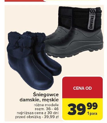 Śniegowce męskie promocja w Carrefour