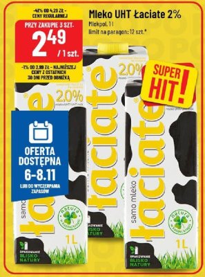 Mleko UHT Łaciate 2% 1 l promocja w POLOmarket
