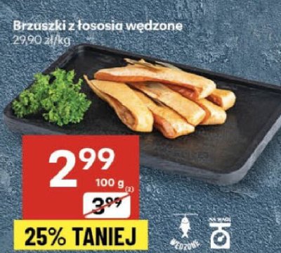 Brzuszki z łososia wędzone promocja w Delikatesy Centrum