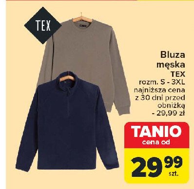 Bluza męska rozm. s-3xl Tex promocja w Carrefour