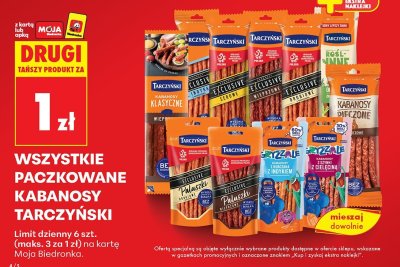 Kabanosy Tarczyński promocja w Biedronka