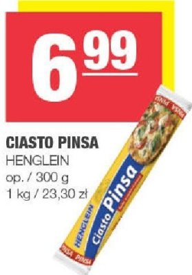 Ciasto pinsa HENGLEIN promocja w SPAR