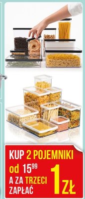 Pojemniki na żywność TRZECI ZA 1 ZŁ promocja w Biedronka