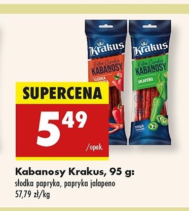 Kabanosy s艂odka papryka Krakus animex promocja