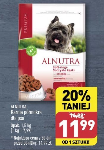 Karma dla psa z wołowiną Alnutra promocja