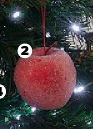 Bombki w kształcie oszronionych jabłek promocja w Netto