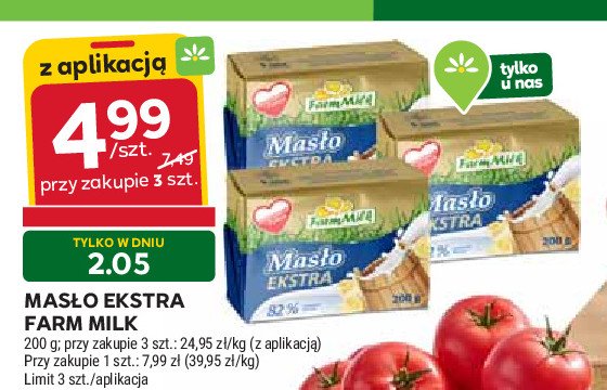 Mas艂o ekstra Farm milk promocja