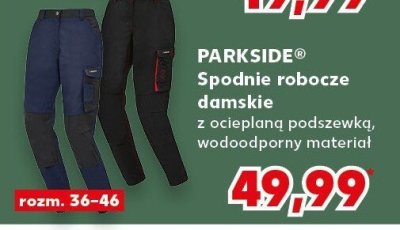 Spodnie robocze damskie PARKSIDE rozm. 36-46 promocja w Kaufland