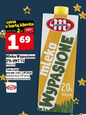 Mleko Wypasione 2% UHT 1L promocja w TOPAZ