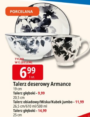 Talerz deserowy Armance porcelana promocja w Leclerc