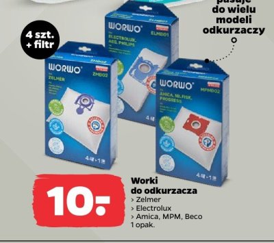 Worki do odkurzacza Zelmer, Electrolux, Amica, MPM, Beco promocja w Netto